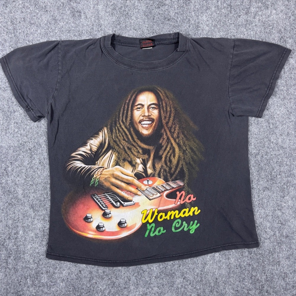 Bob Marley T Shirt Womens Small Black No Woman No Cry Graphic Tee